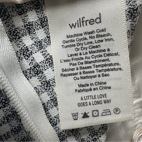 Aritzia Wilfred Kick Flare Pant in Black/ Espace Gingham Sz 0 - Picture 10 of 13